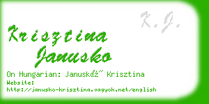krisztina janusko business card